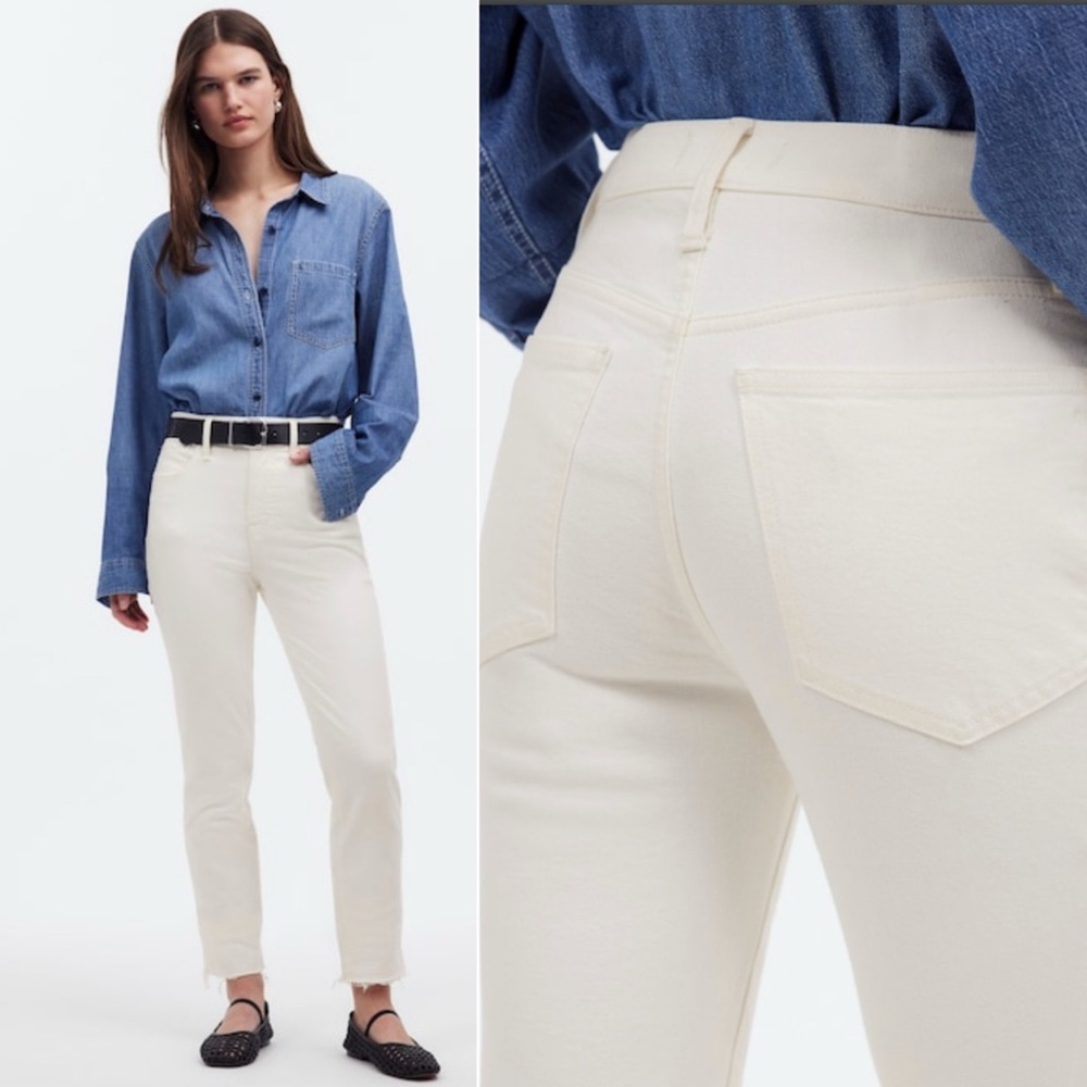 Madewell Ivory/White Perfect Vintage Jean Denim Pants Size 23